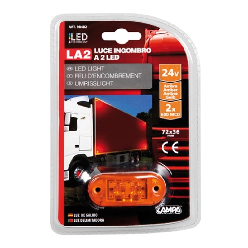 ΦΩΣ ΦΟΡΤΗΓΟΥ 2LED ΠΟΡΤΟΚΑΛΙ 24V 72mm - Lampa - L9848.2 ΦΩΣ ΦΟΡΤΗΓΟΥ 2LED ΠΟΡΤΟΚΑΛΙ 24V 72mm - Lampa - L9848.2