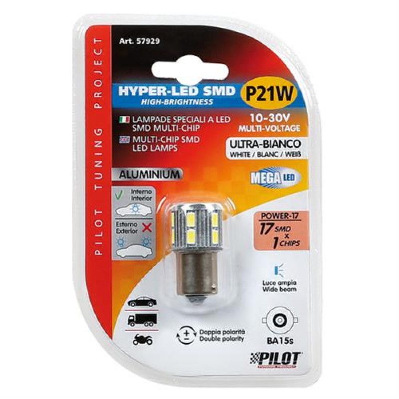 ΛΑΜΠΑΚΙ P21W 10-30V MEGA LED 17 - Lampa - 5792.9-LM