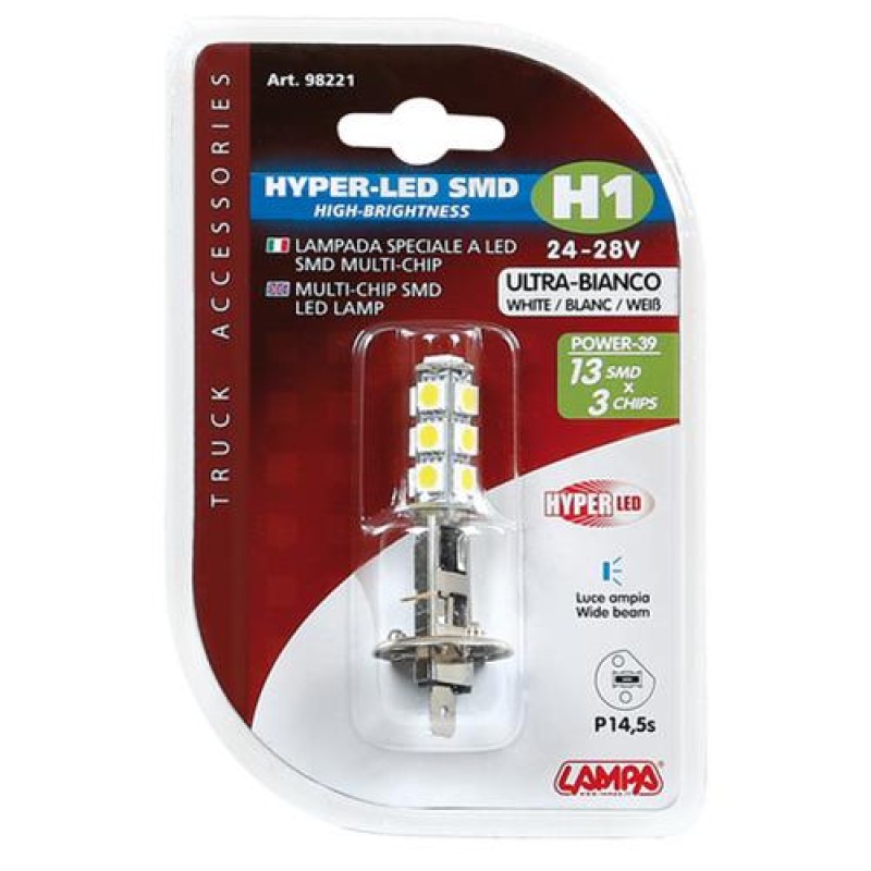 H1 24/28V P14,5s HYPER-LED39 ΛΕΥΚΟ 1ΤΕΜ. - Lampa - L9822.1 H1 24/28V P14,5s HYPER-LED39 ΛΕΥΚΟ 1ΤΕΜ. - Lampa - L9822.1
