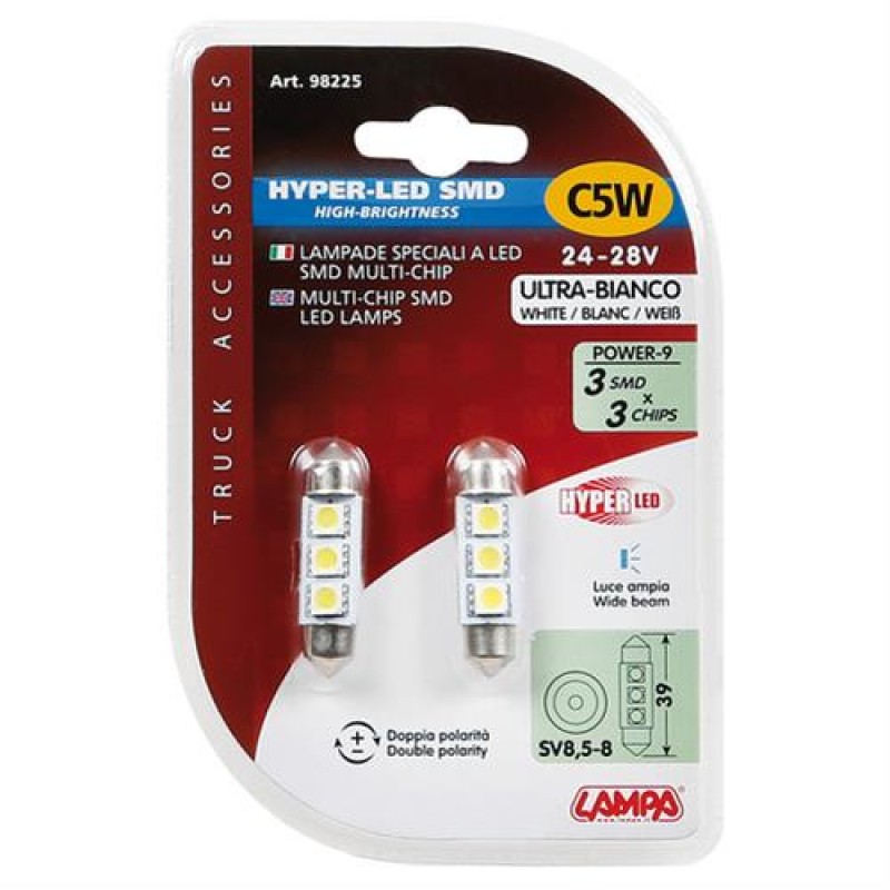 24/28V SV8,5-8 HYPER-LED9 10x39mm - Lampa - L9822.5 24/28V SV8,5-8 HYPER-LED9 10x39mm - Lampa - L9822.5