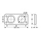 ΒΑΣΗ ΔΙΠΛΗ ΓΙΑ ΠΡΙΖΕΣ ΕΧΤ 105x45mm - Lampa - 3901.0-LM ΒΑΣΗ ΔΙΠΛΗ ΓΙΑ ΠΡΙΖΕΣ ΕΧΤ 105x45mm - Lampa - 3901.0-LM