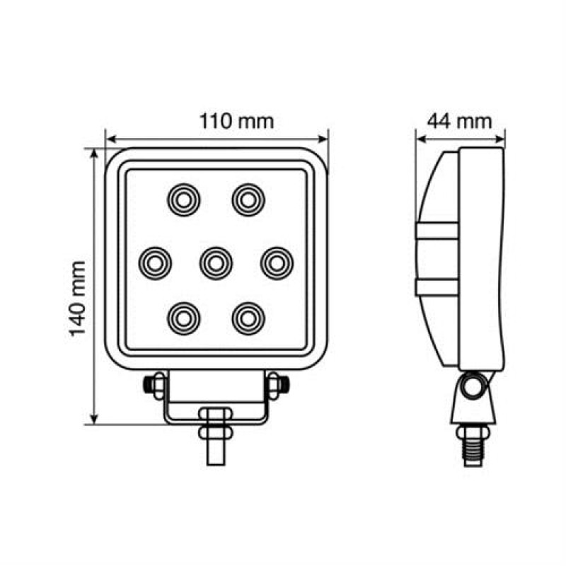 ΠΡΟΒΟΛΕΑΣ ΕΡΓΑΣΙΑΣ WL-3 21W 1400LM 10/30V ΜΕ 7 LED 10-30V 6.000K (110x140x44mm) ΦΩΣ ΔΙΑΘΛΑΣΗΣ -1ΤΕΜ. - Lampa - L7231.0