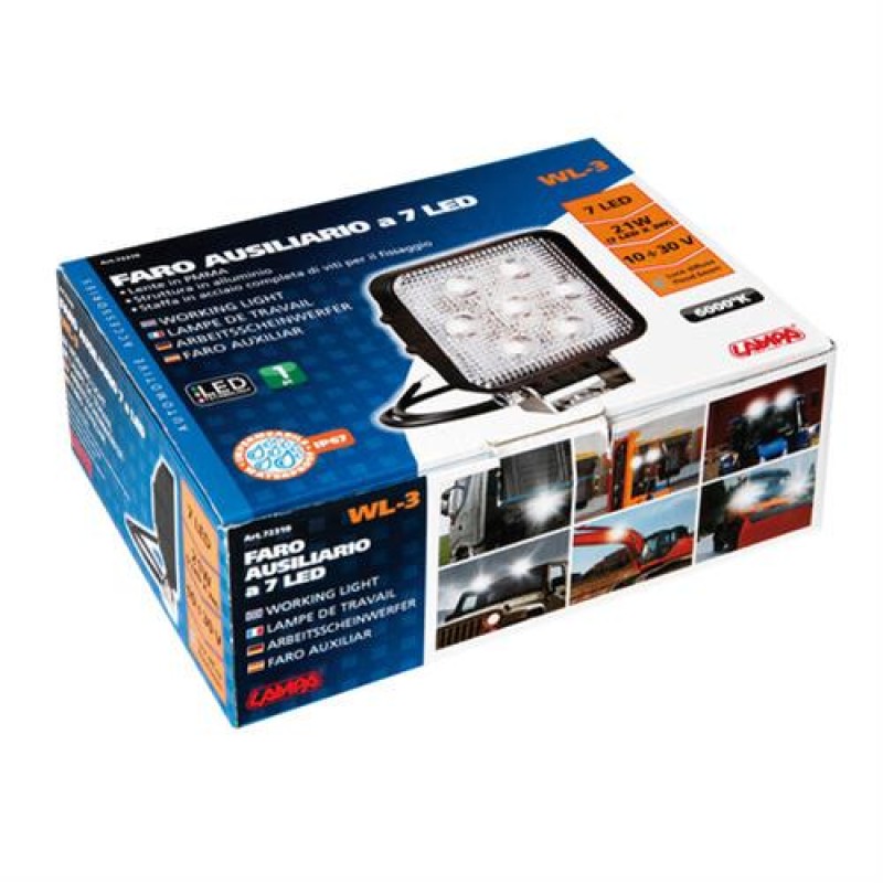 ΠΡΟΒΟΛΕΑΣ ΕΡΓΑΣΙΑΣ WL-3 21W 1400LM 10/30V ΜΕ 7 LED 10-30V 6.000K (110x140x44mm) ΦΩΣ ΔΙΑΘΛΑΣΗΣ -1ΤΕΜ. - Lampa - L7231.0