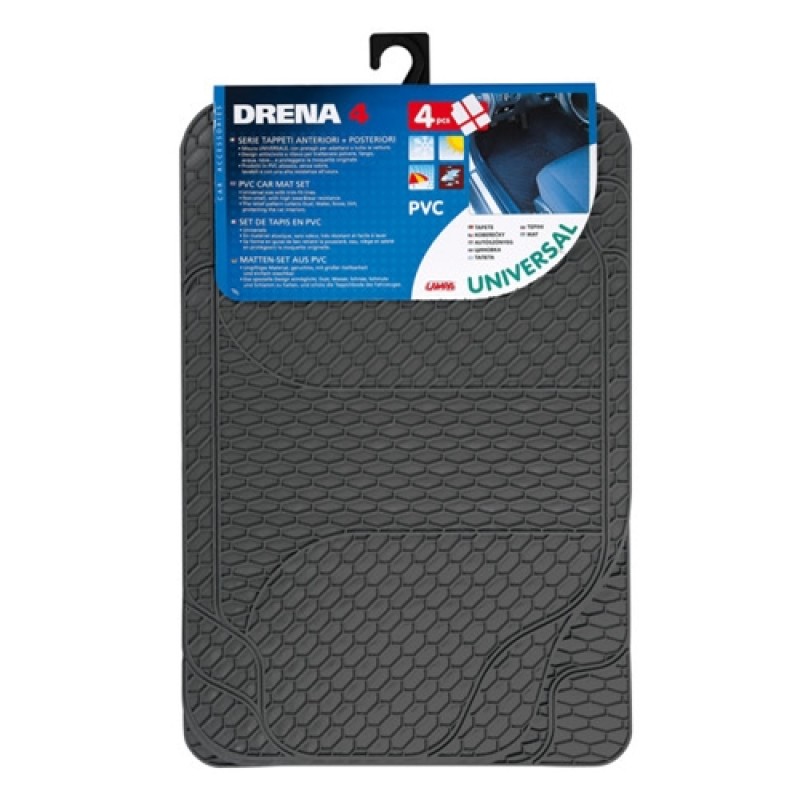 ΠΑΤΑΚΙΑ ΛΑΣΤΙΧΟ DRENA-4 ΓΚΡΙ ΧΡΩΜΑ-4 ΤΕΜ - Lampa - L2651.1