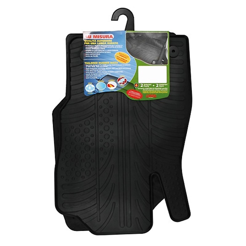 ΜΑΡΚΕ ΠΑΤΑΚΙΑ ΣΕ ΣΚΑΦΗ ΛΑΣΤΙΧΟ ΓΙΑ RENAULT CLIO III 10/2005-2012 SUMISURA ΣΕ ΜΑΥΡΟ ΧΡΩΜΑ ME ΚΟΥΜΠΩΜΑΤΑ LAMPA - 4 ΤΕΜ. - Lampa - L2430.0