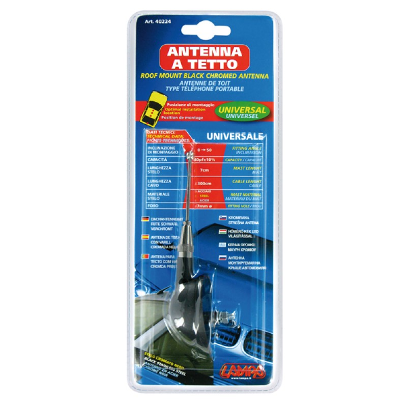 ΚΕΡΑΙΑ ΟΡΟΦΗΣ (ΜΑΥΡΗ - ΒΑΣΗ ΚΑΙ ΚΑΛΩΔΙΟ - UNIVERSAL - 7cm) - Lampa - L4022.4