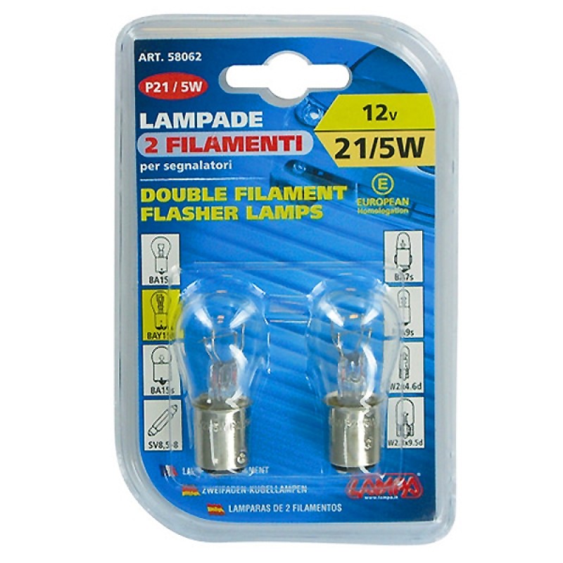ΛΑΜΠΑ ΔΙΠΟΛΙΚΗ 12V/21/5W (P21/5W) - Lampa - L5806.2 ΛΑΜΠΑ ΔΙΠΟΛΙΚΗ 12V/21/5W (P21/5W) - Lampa - L5806.2