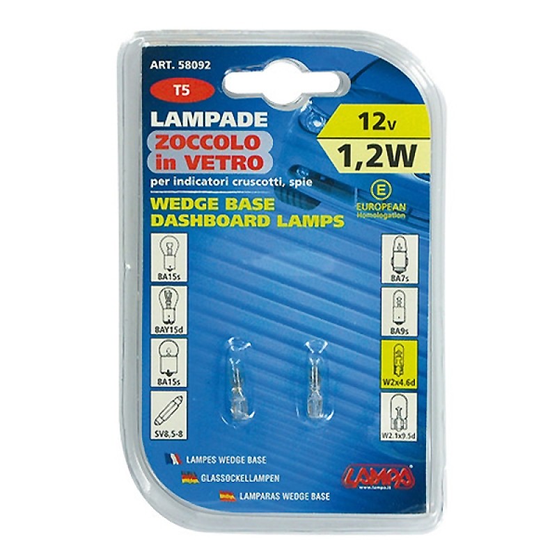 ΛΑΜΠΑ ΨΕΙΡΑ ΑΚΑΛΥΚΗ 12V/1.2W Τ5 - Lampa - L5809.2 ΛΑΜΠΑ ΨΕΙΡΑ ΑΚΑΛΥΚΗ 12V/1.2W Τ5 - Lampa - L5809.2