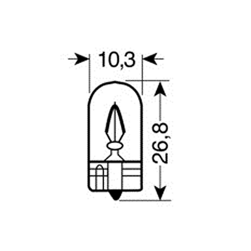 ΛΑΜΠΑ ΑΚΑΛΥΚΗ 12V/W3W 3W - Lampa - L5810.3
