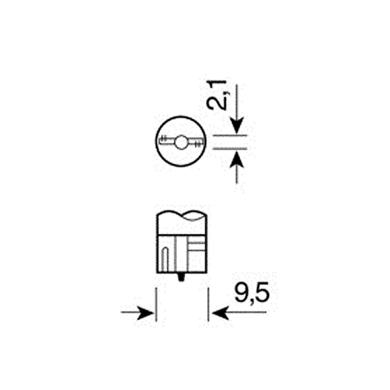 ΛΑΜΠΑ ΑΚΑΛΥΚΗ 12V/W3W 3W - Lampa - L5810.3
