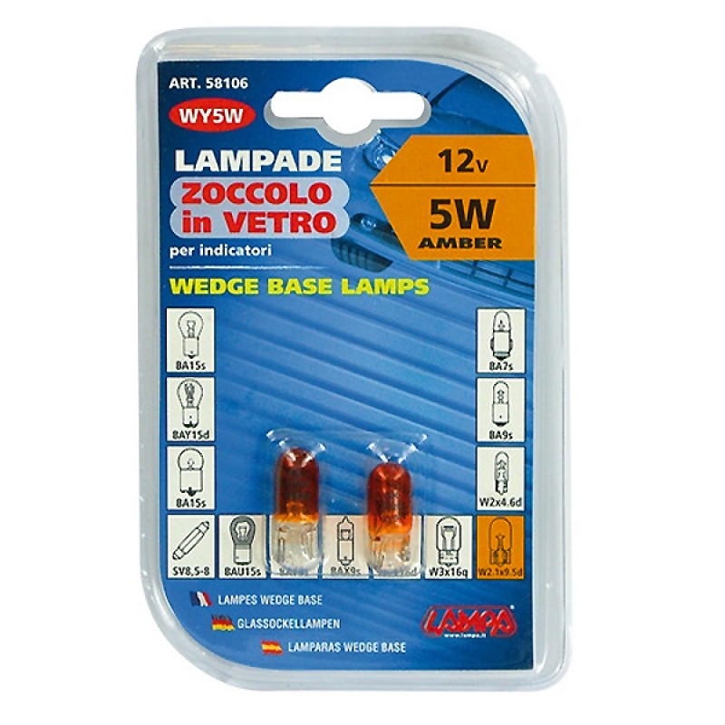 ΛΑΜΠΑ ΑΚΑΛΥΚΗ 12V/5W WY5W - Lampa - L5810.6 ΛΑΜΠΑ ΑΚΑΛΥΚΗ 12V/5W WY5W - Lampa - L5810.6
