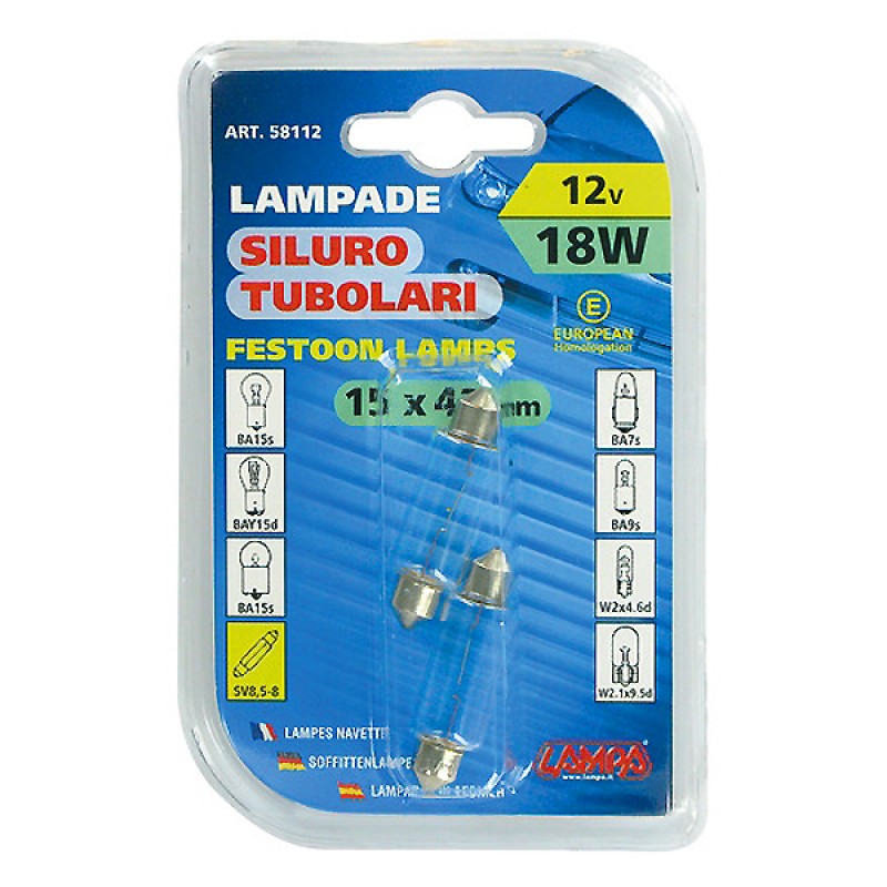 ΣΕΤ ΛΑΜΠΑΚΙΑ 12V/18W SV8.5-8 - Lampa - 5811.2-LM ΣΕΤ ΛΑΜΠΑΚΙΑ 12V/18W SV8.5-8 - Lampa - 5811.2-LM