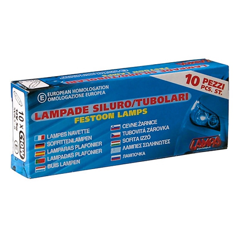 ΣΕΤ ΛΑΜΠΑΚΙΑ ΛΑΜΠΕΣ ΣΕΤ 10ΤΕΜ C10W SV8,5 - Lampa - L5811.5 ΣΕΤ ΛΑΜΠΑΚΙΑ ΛΑΜΠΕΣ ΣΕΤ 10ΤΕΜ C10W SV8,5 - Lampa - L5811.5