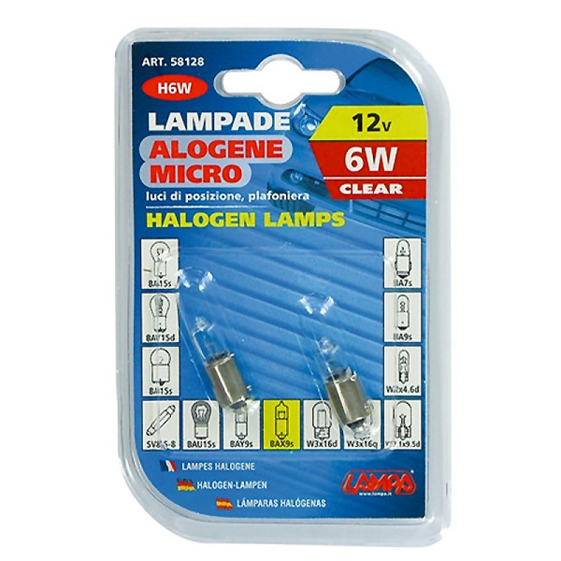 ΛΑΜΠΑ ΑΛΟΓΟΝΟΥ 12V/6W ΒΑΧ9s Η6W - Lampa - L5812.8 ΛΑΜΠΑ ΑΛΟΓΟΝΟΥ 12V/6W ΒΑΧ9s Η6W - Lampa - L5812.8