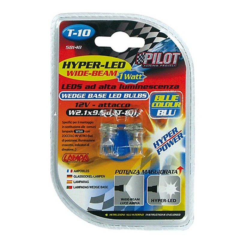 Τ10 HYPER-LED ΨΕΙΡΑ ΔΙΑΘΛΑΣΗΣ ΜΠΛΕ ΦΩΣ W - Lampa - 5814.8-LM