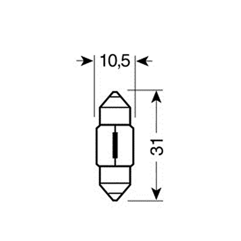 ΛΑΜΠΑΚΙΑ ΣΩΛΗΝΩΤΑ 12V/10W ΜΩΒ 11x31mm - Lampa - 5835.1-LM ΛΑΜΠΑΚΙΑ ΣΩΛΗΝΩΤΑ 12V/10W ΜΩΒ 11x31mm - Lampa - 5835.1-LM