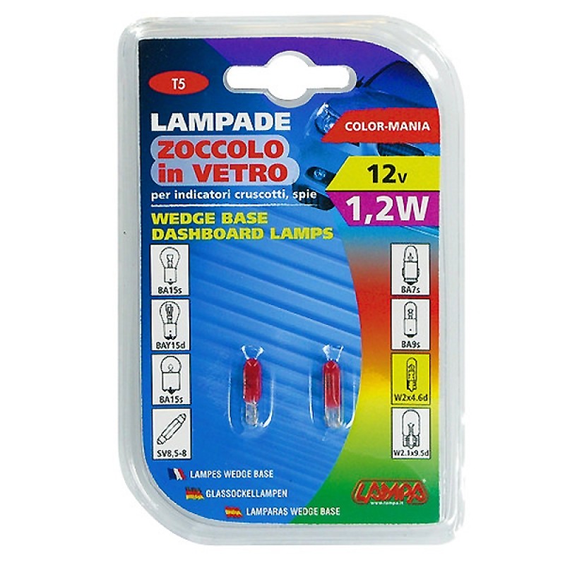 ΛΑΜΠΑΚΙΑ ΨΕΙΡΕΣ Τ5 12V/1.2W W2x4.6d - Lampa - 5835.8-LM ΛΑΜΠΑΚΙΑ ΨΕΙΡΕΣ Τ5 12V/1.2W W2x4.6d - Lampa - 5835.8-LM