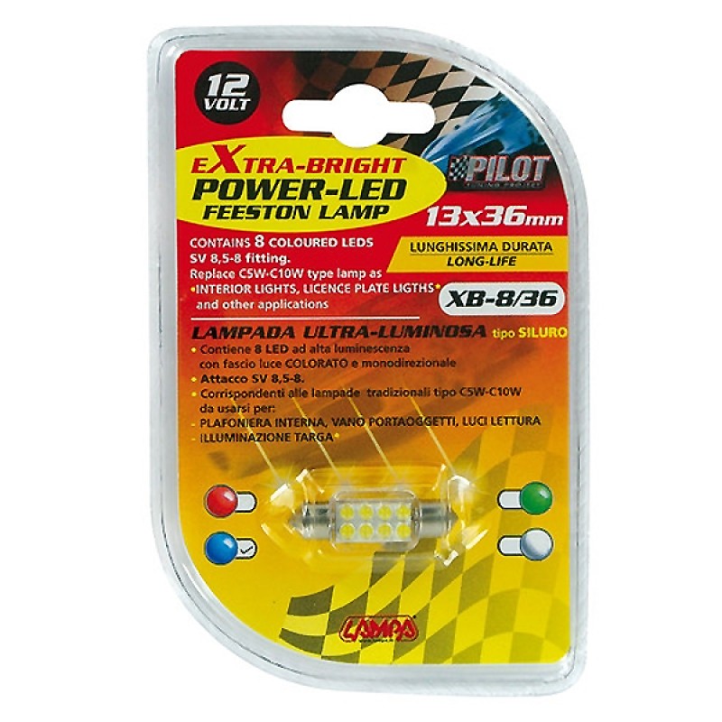ΛΑΜΠΑΚΙ ΠΛΑΦΟΝΙΕΡΑΣ 8 LED 13x35mm ΜΠΛΕ - Lampa - L5843.2 ΛΑΜΠΑΚΙ ΠΛΑΦΟΝΙΕΡΑΣ 8 LED 13x35mm ΜΠΛΕ - Lampa - L5843.2