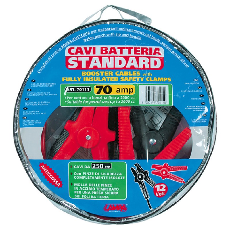 ΡΕΥΜΑΤΟΔΟΤΕΣ STANDARD 12V 70A 250 cm (ΚΑΛΩΔΙΑ ΦΟΡΤΙΣΗΣ) - Lampa - L7011.4 ΡΕΥΜΑΤΟΔΟΤΕΣ STANDARD 12V 70A 250 cm (ΚΑΛΩΔΙΑ ΦΟΡΤΙΣΗΣ) - Lampa - L7011.4