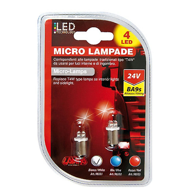 ΛΑΜΠΑΚΙ ME 4 LED 24V T4W BA9s - Lampa - L9833.1 ΛΑΜΠΑΚΙ ME 4 LED 24V T4W BA9s - Lampa - L9833.1