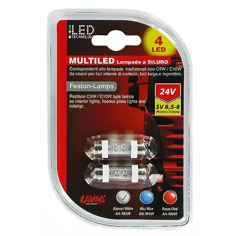 ΛΑΜΠΑΚΙ ΠΛΑΦΟΝΙΕΡΑΣ 24V 4 LED (SV8,5-8) - Lampa - L9835.8 ΛΑΜΠΑΚΙ ΠΛΑΦΟΝΙΕΡΑΣ 24V 4 LED (SV8,5-8) - Lampa - L9835.8