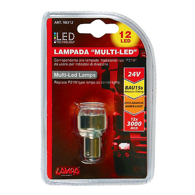 ΛΑΜΠΑΚΙ 24V 12LED BAU15s - Lampa - L9831.2 ΛΑΜΠΑΚΙ 24V 12LED BAU15s - Lampa - L9831.2