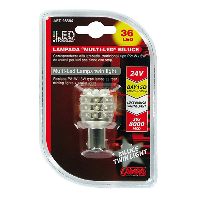 ΛΑΜΠΑΚΙ 24V 36LED BAY15d P21/5W LAMPA - 1 ΤΕΜ. - Lampa - L9830.4 ΛΑΜΠΑΚΙ 24V 36LED BAY15d P21/5W LAMPA - 1 ΤΕΜ. - Lampa - L9830.4