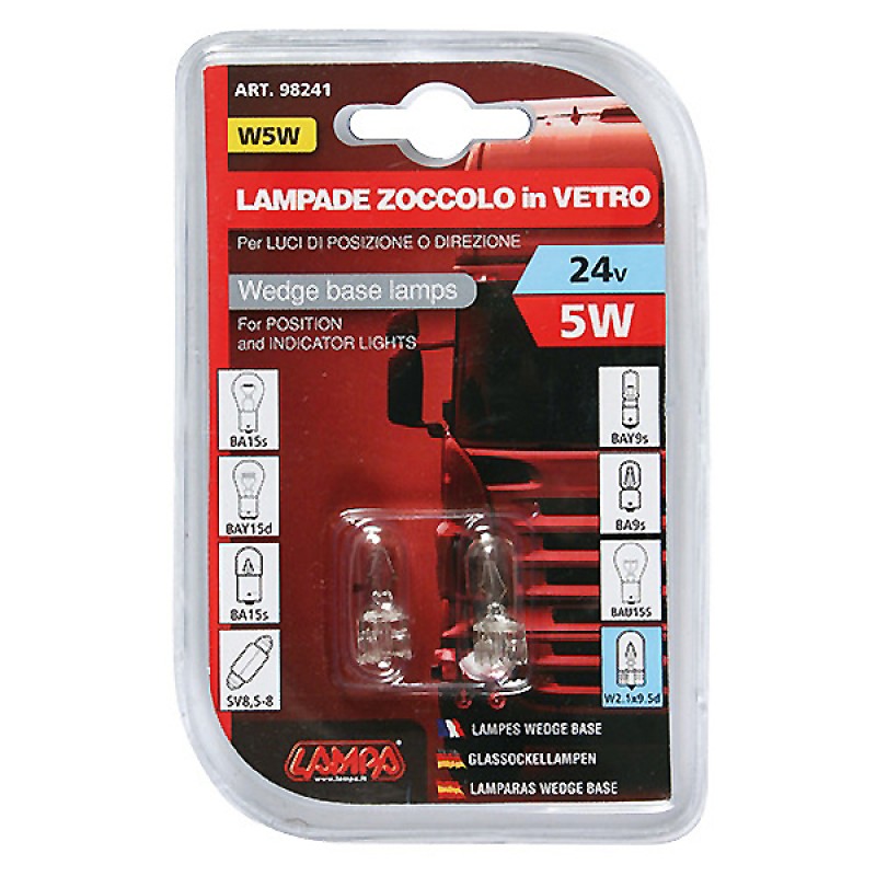 ΛΑΜΠΑΚΙ 24V W5W - 5W (W2.1x9.5d) - Lampa - L9824.1 ΛΑΜΠΑΚΙ 24V W5W - 5W (W2.1x9.5d) - Lampa - L9824.1
