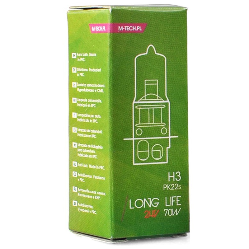 H3 24V 70W PK22s POWERTEC LONG LIFE ΑΛΟΓΟΝΟΥ 1ΤΕΜ. ΚΟΥΤΙ M-TECH - M-Tech - PTXLL3/MT H3 24V 70W PK22s POWERTEC LONG LIFE ΑΛΟΓΟΝΟΥ 1ΤΕΜ. ΚΟΥΤΙ M-TECH - M-Tech - PTXLL3/MT