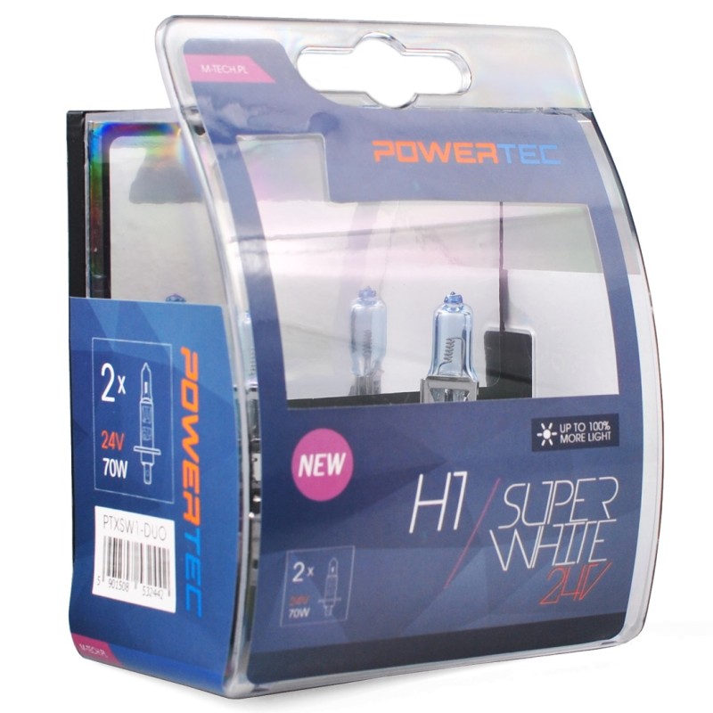 H1 24V 70W 3.450K P14.5 POWERTECK SUPERWHITE BLISTER 2ΤΕΜ. M-TECH - M-Tech - PTXSW1-DUO/MT H1 24V 70W 3.450K P14.5 POWERTECK SUPERWHITE BLISTER 2ΤΕΜ. M-TECH - M-Tech - PTXSW1-DUO/MT