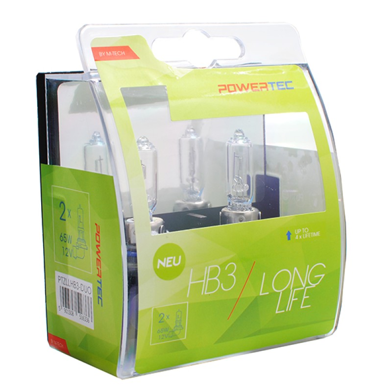 HB3 12V 65W 3.150K P20d POWERTEC LONG LIFE ΑΛΟΓΟΝΟΥ 2ΤΕΜ. - M-Tech - PTZLLHB3-DUO/MT HB3 12V 65W 3.150K P20d POWERTEC LONG LIFE ΑΛΟΓΟΝΟΥ 2ΤΕΜ. - M-Tech - PTZLLHB3-DUO/MT
