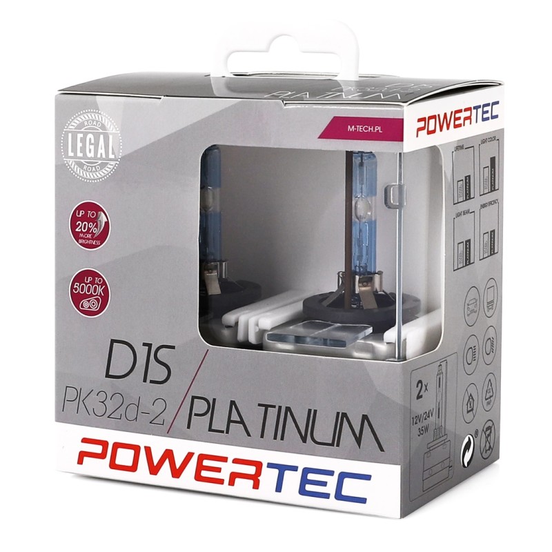 D1S 12V 35W PK32d-2 5.000K POWERTEC PLATINUM 2ΤΕΜ. M-TECH - M-Tech - PTZPTD1S-DUO/MT D1S 12V 35W PK32d-2 5.000K POWERTEC PLATINUM 2ΤΕΜ. M-TECH - M-Tech - PTZPTD1S-DUO/MT