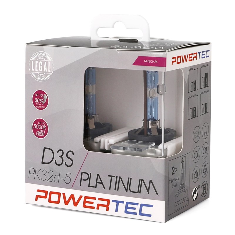 D3S 12V 35W P32d-5 5.000K POWERTEC PLATINUM 2ΤΕΜ. M-TECH - M-Tech - PTZPTD3S-DUO/MT D3S 12V 35W P32d-5 5.000K POWERTEC PLATINUM 2ΤΕΜ. M-TECH - M-Tech - PTZPTD3S-DUO/MT