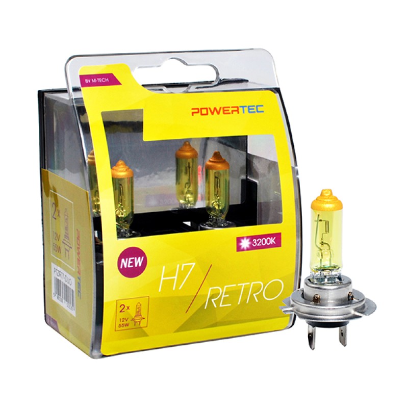 H7 12V 55W PX26d POWERTEC RETRO (ΚΙΤΡΙΝΕΣ ΛΑΜΠΕΣ) 2ΤΕΜ. - M-Tech - PTZRT7-DUO/MT H7 12V 55W PX26d POWERTEC RETRO (ΚΙΤΡΙΝΕΣ ΛΑΜΠΕΣ) 2ΤΕΜ. - M-Tech - PTZRT7-DUO/MT