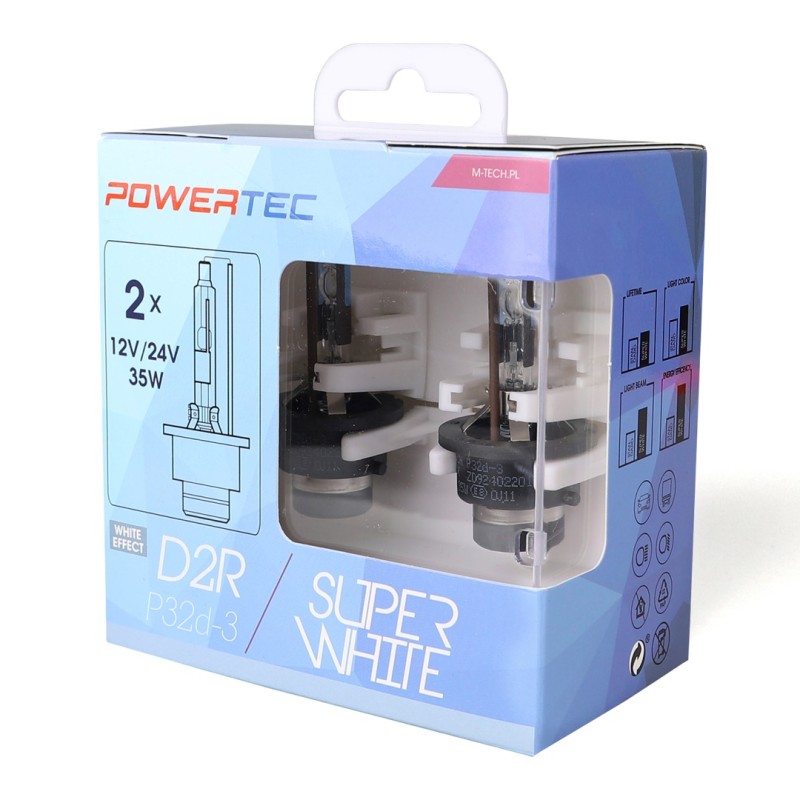 D2R 12V 34W P32d-3 5.000K POWERTEC SUPER WHITE 2ΤΕΜ. M-TECH - M-Tech - PTZSWD2R-DUO/MT D2R 12V 34W P32d-3 5.000K POWERTEC SUPER WHITE 2ΤΕΜ. M-TECH - M-Tech - PTZSWD2R-DUO/MT