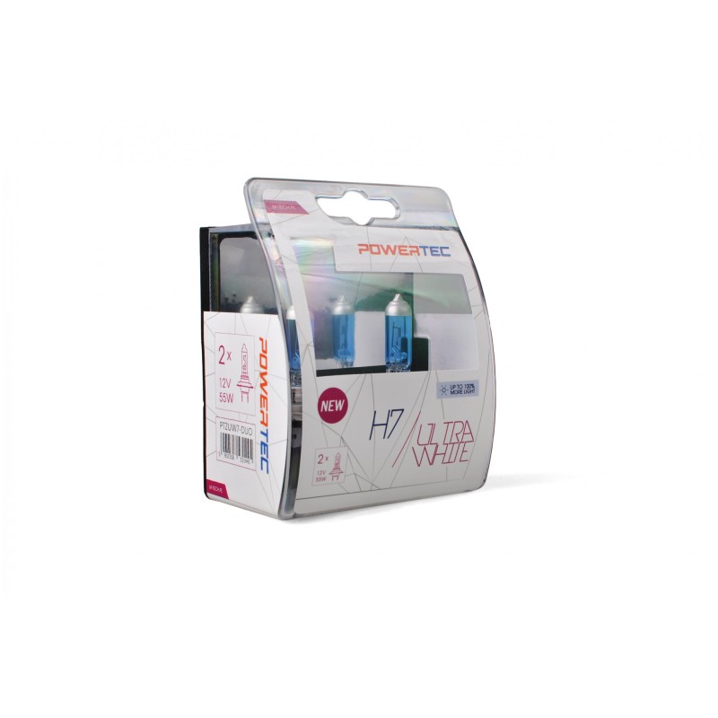 H7 12V 55W PX26d POWERTEC ULTRA WHITE 2ΤΕΜ. M-TECH - M-Tech - PTZUW7-DUO/MT H7 12V 55W PX26d POWERTEC ULTRA WHITE 2ΤΕΜ. M-TECH - M-Tech - PTZUW7-DUO/MT