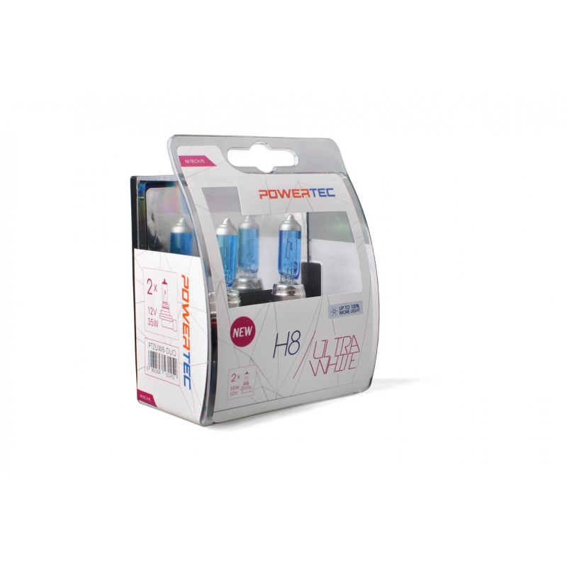 H8 12V 35W PGJ19-1 POWERTEC ULTRA WHITE 2ΤΕΜ. M-TECH - M-Tech - PTZUW8-DUO/MT H8 12V 35W PGJ19-1 POWERTEC ULTRA WHITE 2ΤΕΜ. M-TECH - M-Tech - PTZUW8-DUO/MT