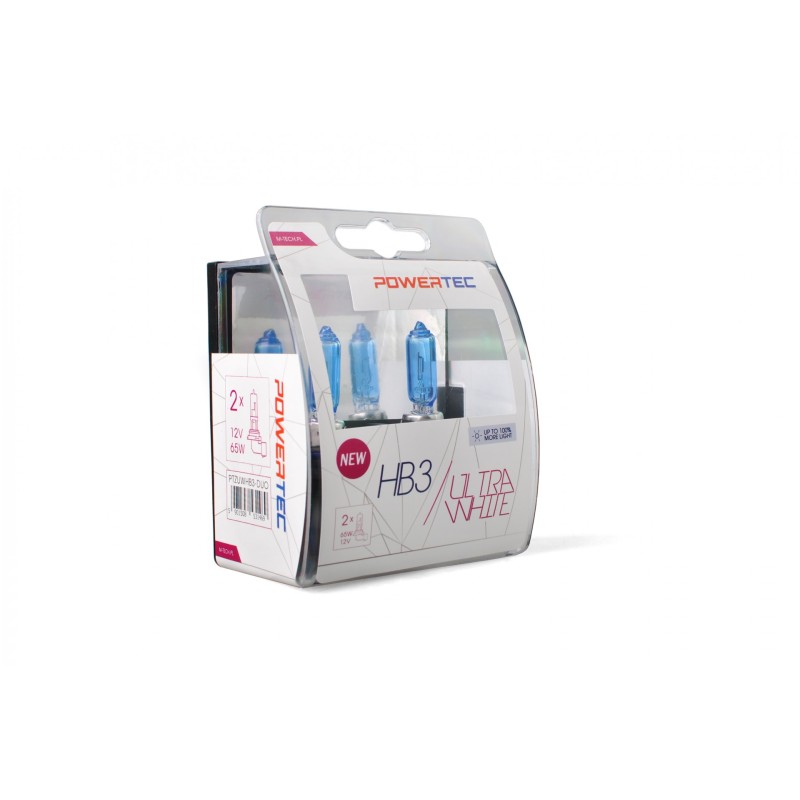 HB3 12V 65W P20d POWERTEC ULTRA WHITE 2ΤΕΜ. M-TECH - M-Tech - PTZUWHB3-DUO/MT HB3 12V 65W P20d POWERTEC ULTRA WHITE 2ΤΕΜ. M-TECH - M-Tech - PTZUWHB3-DUO/MT