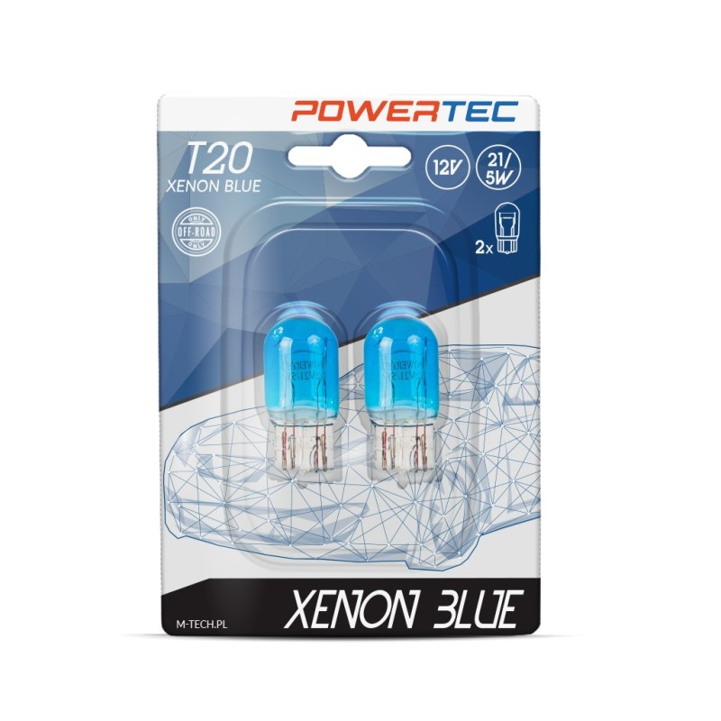 W21/5W (T20) 12V POWERTEC XENON BLUE M-TECH - 2 τεμ. - M-Tech - PTZXB46-02B-DUO/MT W21/5W (T20) 12V POWERTEC XENON BLUE M-TECH - 2 τεμ. - M-Tech - PTZXB46-02B-DUO/MT
