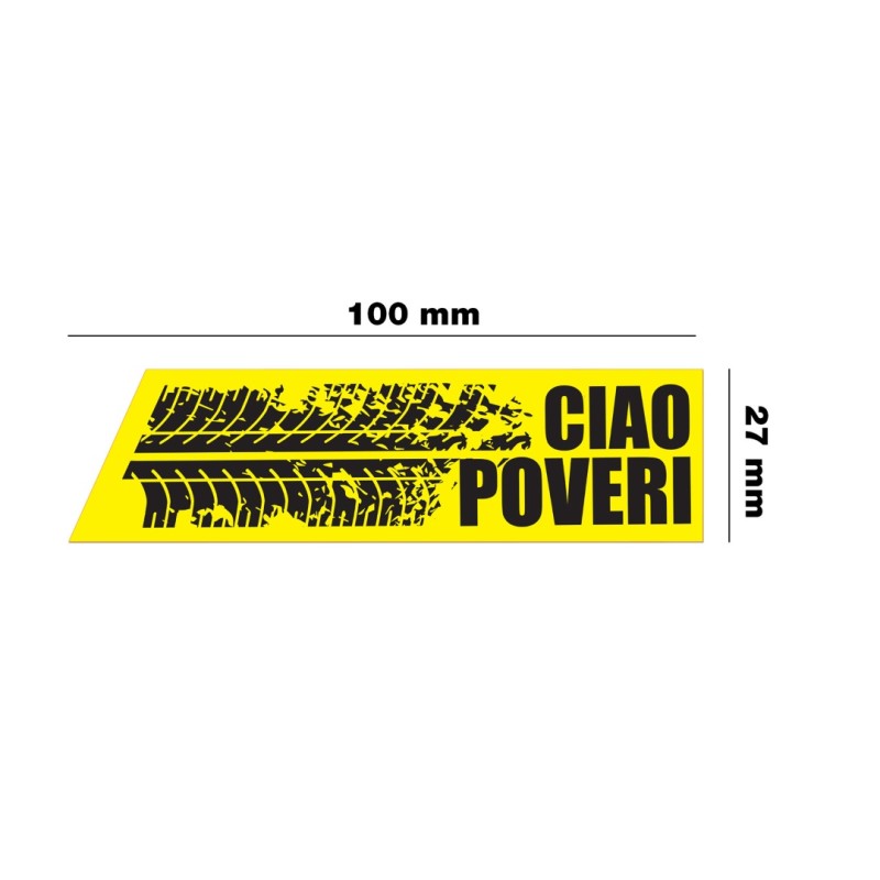 ΑΥΤΟΚΟΛΛΗΤΟ CIAO POVERI ΚΙΤΡΙΝΟ 100x27mm SIMONI RACING - 1 ΤΕΜ. - Simoni Racing - SRCR/CP ΑΥΤΟΚΟΛΛΗΤΟ CIAO POVERI ΚΙΤΡΙΝΟ 100x27mm SIMONI RACING - 1 ΤΕΜ. - Simoni Racing - SRCR/CP