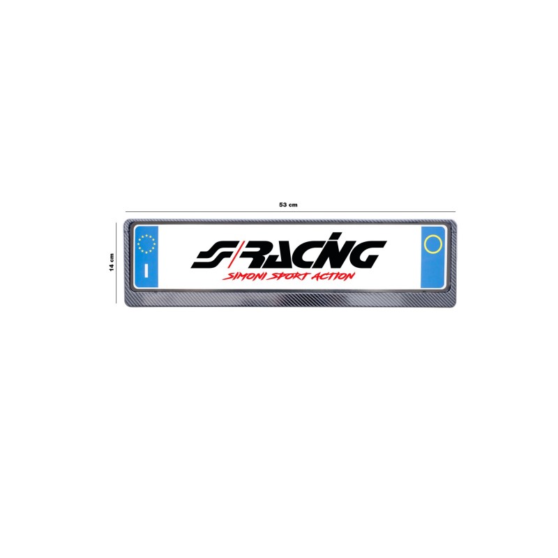 ΠΛΑΙΣΙΟ ΠΙΝΑΚΙΔΑΣ CARBON LOOK 53 x 14 cm - 1 ΤΕΜ - Simoni Racing - SRPTX/CL