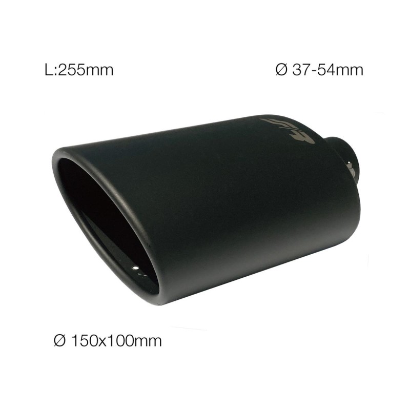 ΑΚΡΟ (ΜΠΟΥΚΑ) ΕΞΑΤΜΙΣΗΣ ΜΑΥΡΟ ΜΑΤ Φ37-54 mm (ΜΗΚΟΣ 255 mm/ΔΙΑΜΕΤΡΟΣ ΕΞΩΤΕΡΙΚΗ 150x100mm) SIMONI RACING  - 1 τεμ. - Simoni Racing - SRTRX/33N