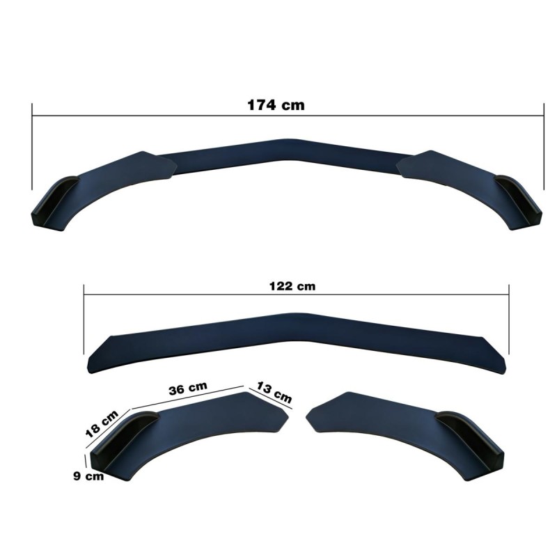 ΔΙΑΚΟΣΜΗΤΙΚΟ SPOILER ΠΡΟΦΥΛΑΚΤΗΡΑ LIP SPLITTER ΜΑΥΡΟ LOOK 3ΤΕΜ. - Simoni Racing - SRUB ΔΙΑΚΟΣΜΗΤΙΚΟ SPOILER ΠΡΟΦΥΛΑΚΤΗΡΑ LIP SPLITTER ΜΑΥΡΟ LOOK 3ΤΕΜ. - Simoni Racing - SRUB