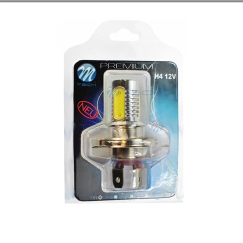 Λάμπα Η4 LED 4x1,5W HP 6W 12V Λευκή 1τεμ - M-Tech - LBX14/MT Λάμπα Η4 LED 4x1,5W HP 6W 12V Λευκή 1τεμ - M-Tech - LBX14/MT