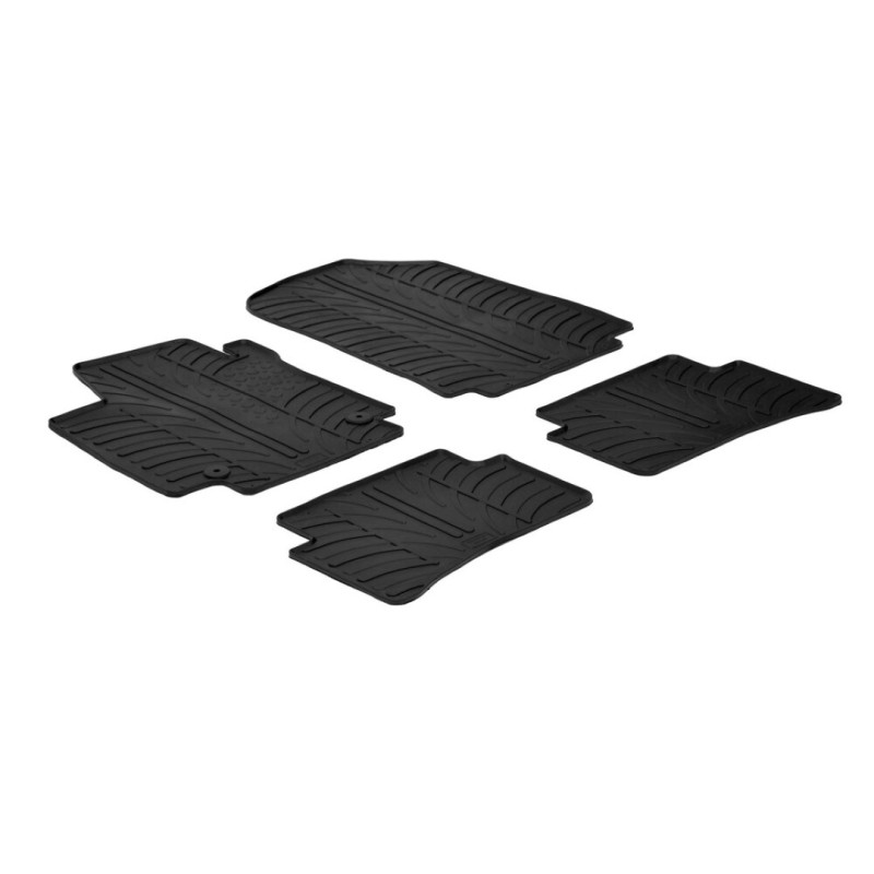 ΜΑΡΚΕ ΠΑΤΑΚΙΑ ΣΕ ΣΚΑΦΗ ΛΑΣΤΙΧΟ ΓΙΑ RENAULT CAPTUR 05/2013-11/2019 / CLIO IV 5D 10/2012-07/2019 / CLIO IV GENERATION 08/2019-03/2020 / CLIO IV SPORTER 04/2013-03/2020 SUMISURA ΣΕ ΜΑΥΡΟ ΧΡΩΜΑ ME ΚΟΥΜΠΩΜΑΤΑ LAMPA - 4 ΤΕΜ. - Lampa - L2444.1
