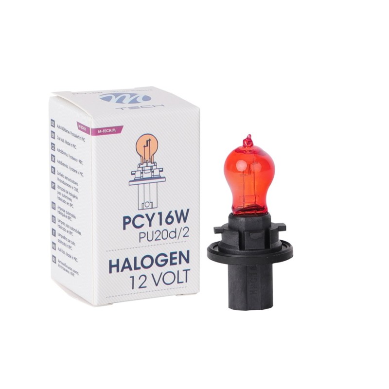 ΛΑΜΠΑΚΙ LED PCY16W 12V PU20d/2 16W ΠΟΡΤΟΚΑΛΙ M-TECH - 1 ΤΕΜ. - M-Tech - Z125/MT