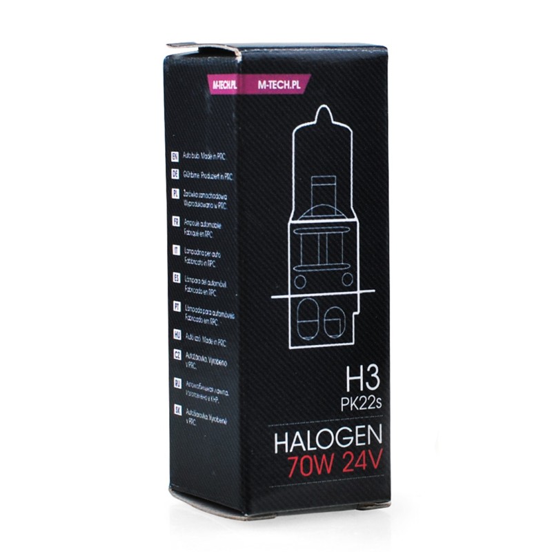 H3 24V 70W PK22s STANDARD ΑΛΟΓΟΝΟΥ ΚΟΥΤΙ 1ΤΕΜ. M-TECH - M-Tech - Z903/MT H3 24V 70W PK22s STANDARD ΑΛΟΓΟΝΟΥ ΚΟΥΤΙ 1ΤΕΜ. M-TECH - M-Tech - Z903/MT