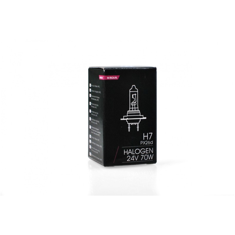 H7 24V 70W PX26d STANDARD ΑΛΟΓΟΝΟΥ ΚΟΥΤΙ 1ΤΕΜ. M-TECH - M-Tech - Z907/MT H7 24V 70W PX26d STANDARD ΑΛΟΓΟΝΟΥ ΚΟΥΤΙ 1ΤΕΜ. M-TECH - M-Tech - Z907/MT
