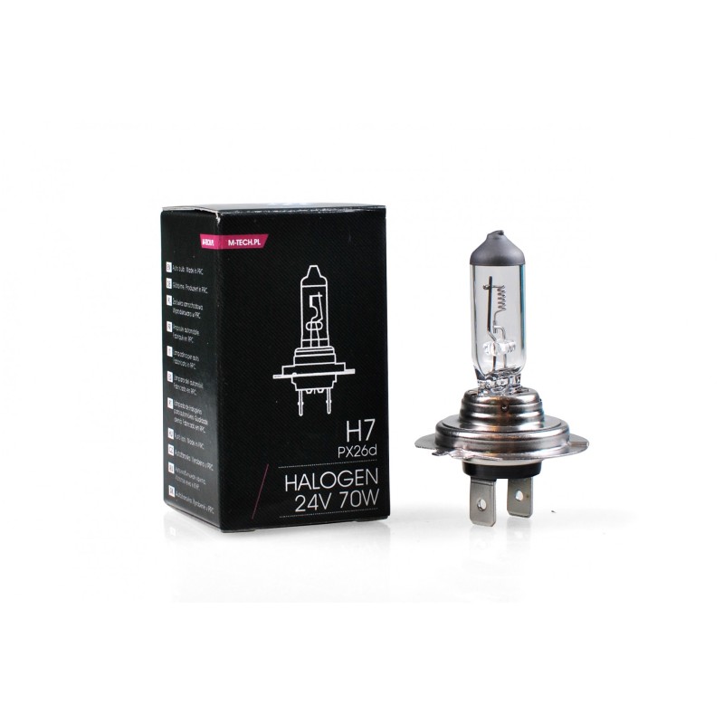 H7 24V 70W PX26d STANDARD ΑΛΟΓΟΝΟΥ ΚΟΥΤΙ 1ΤΕΜ. M-TECH - M-Tech - Z907/MT H7 24V 70W PX26d STANDARD ΑΛΟΓΟΝΟΥ ΚΟΥΤΙ 1ΤΕΜ. M-TECH - M-Tech - Z907/MT
