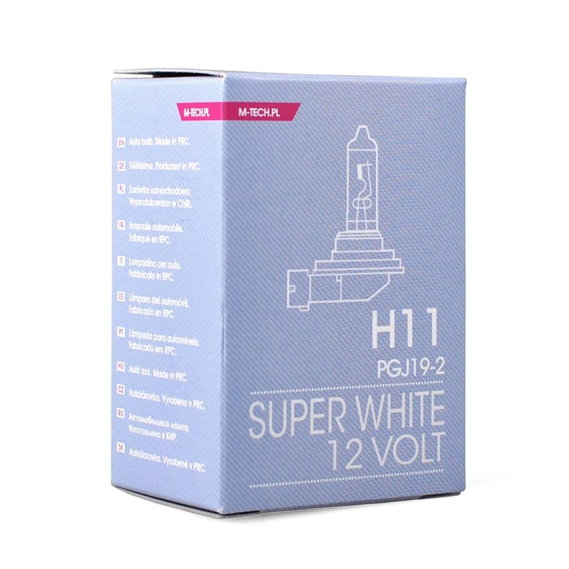 H11 12V 55W PGJ19-2 COLOR SUPERWHITE 1ΤΕΜ. M-TECH - M-Tech - ZSW11/MT H11 12V 55W PGJ19-2 COLOR SUPERWHITE 1ΤΕΜ. M-TECH - M-Tech - ZSW11/MT